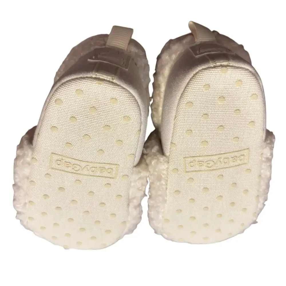 NWT 6-12M BabyGap Sherpa Booties-Ivory